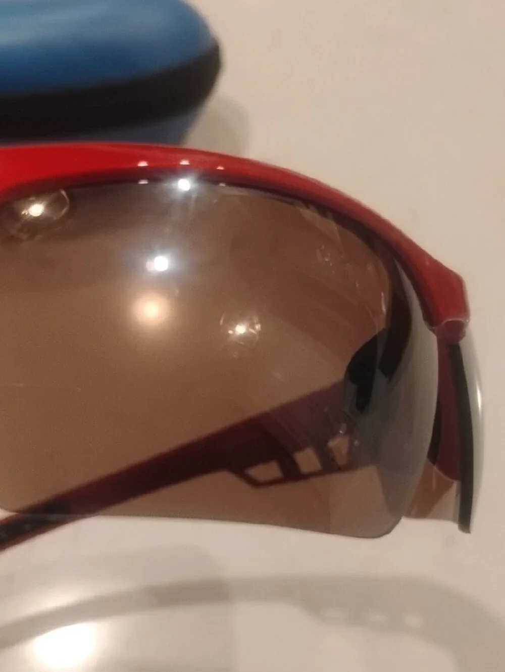 Vintage Fila Half Rim Sunglasses Red With Dark Gray Lenses